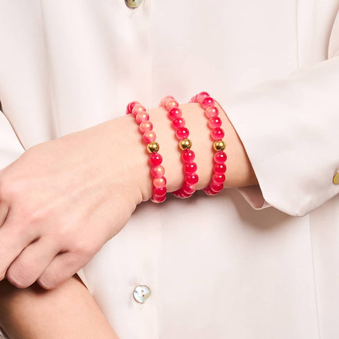 Maraschino Cherry | Shimmer Glass Bracelet